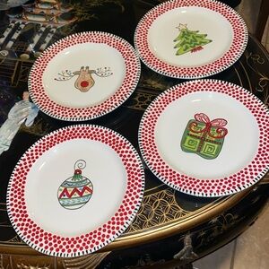 Vintage Caffco Simply Christmas set of 4  Salad Plates 6712018